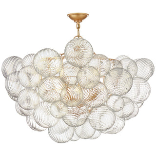 Visual Comfort Signature Canada - JN 4115G/CG - Eight Light Semi-Flush Mount - Talia - Gild and Clear Swirled Glass