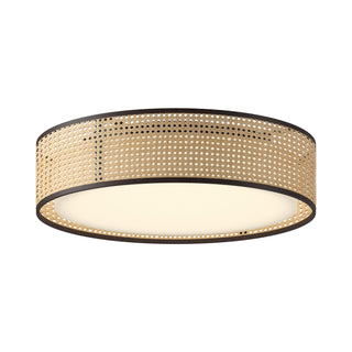 Alora Canada - FM479020RB-5CCT - LED Flush Mount - Lyla - Rattan