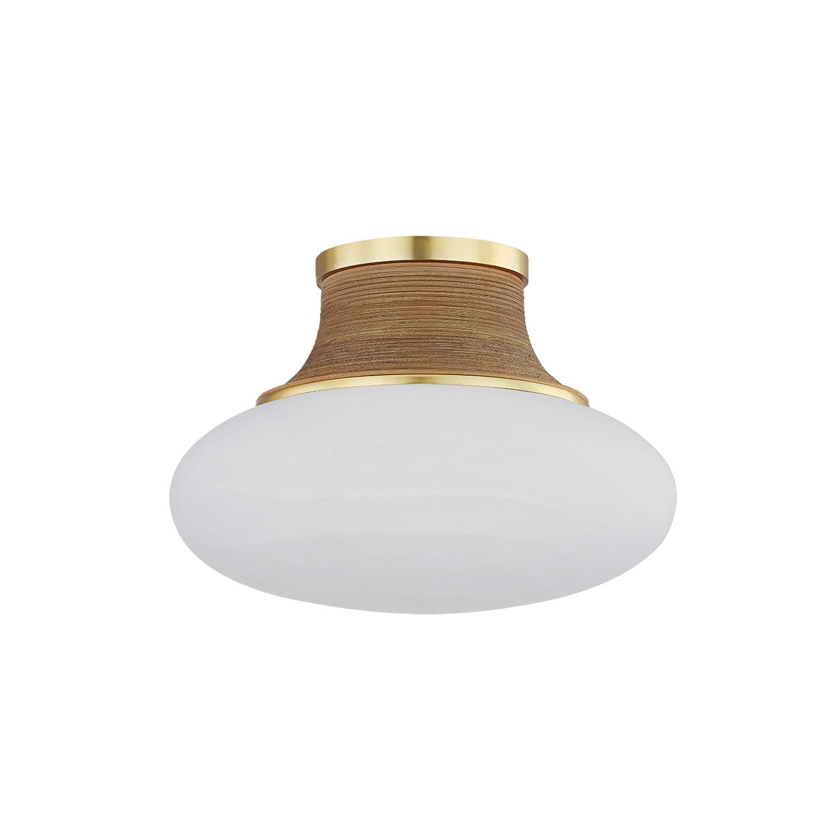 Hudson Valley Canada - 2308-AGB - One Light Flush Mount - Pearl River - Aged Brass