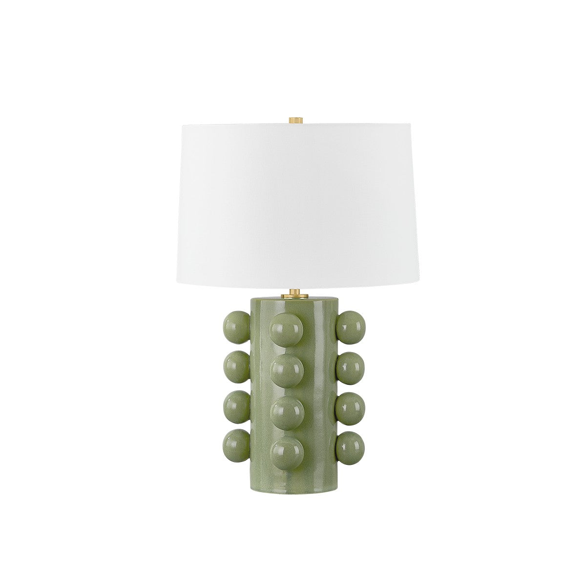 Hudson Valley Canada - L9126-AGB/CMC - One Light Table Lamp - Roselle - Aged Brass/Ceramic Moss Crackle