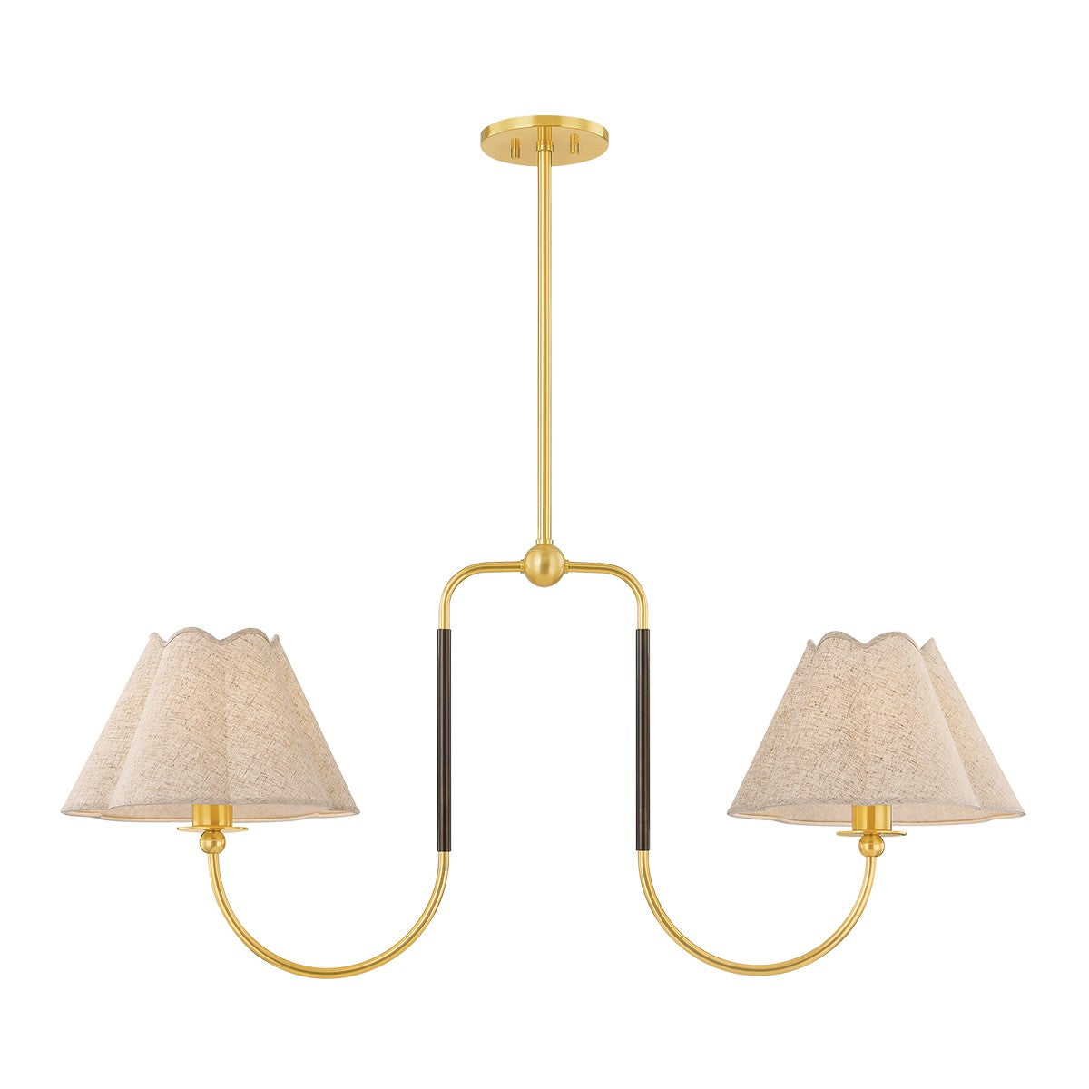 Mitzi Canada - H1043902-AGB/TRB - Two Light Linear Pendant - Janie - Aged Brass/True Bronze