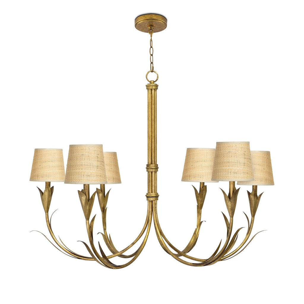 River Reed Natural Rattan Chandelier