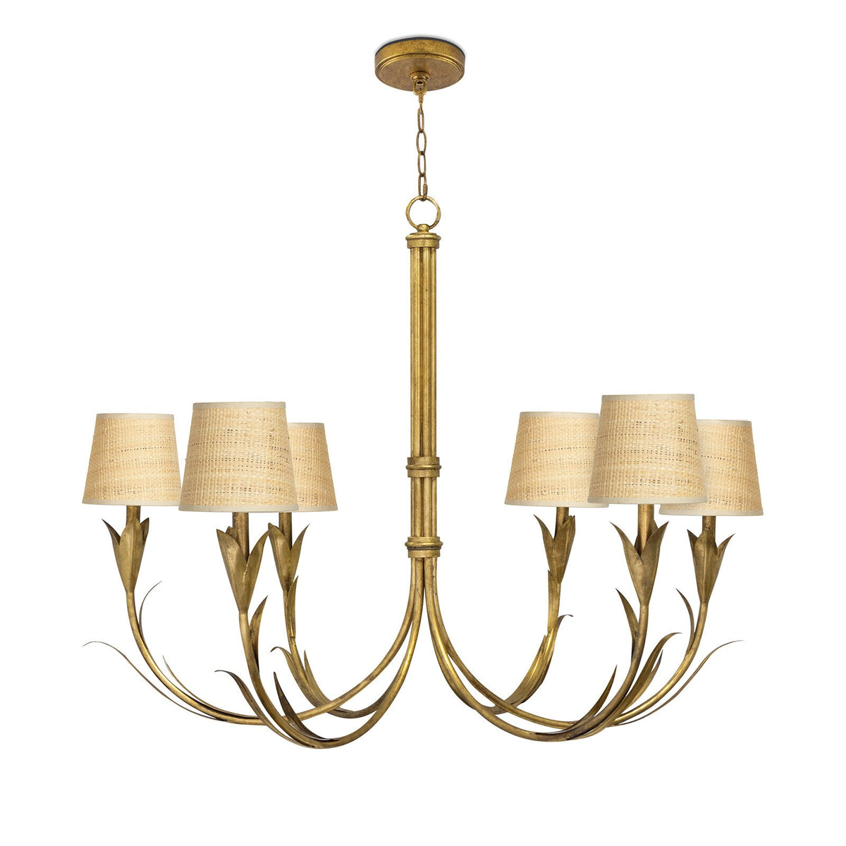 River Reed Natural Rattan Chandelier