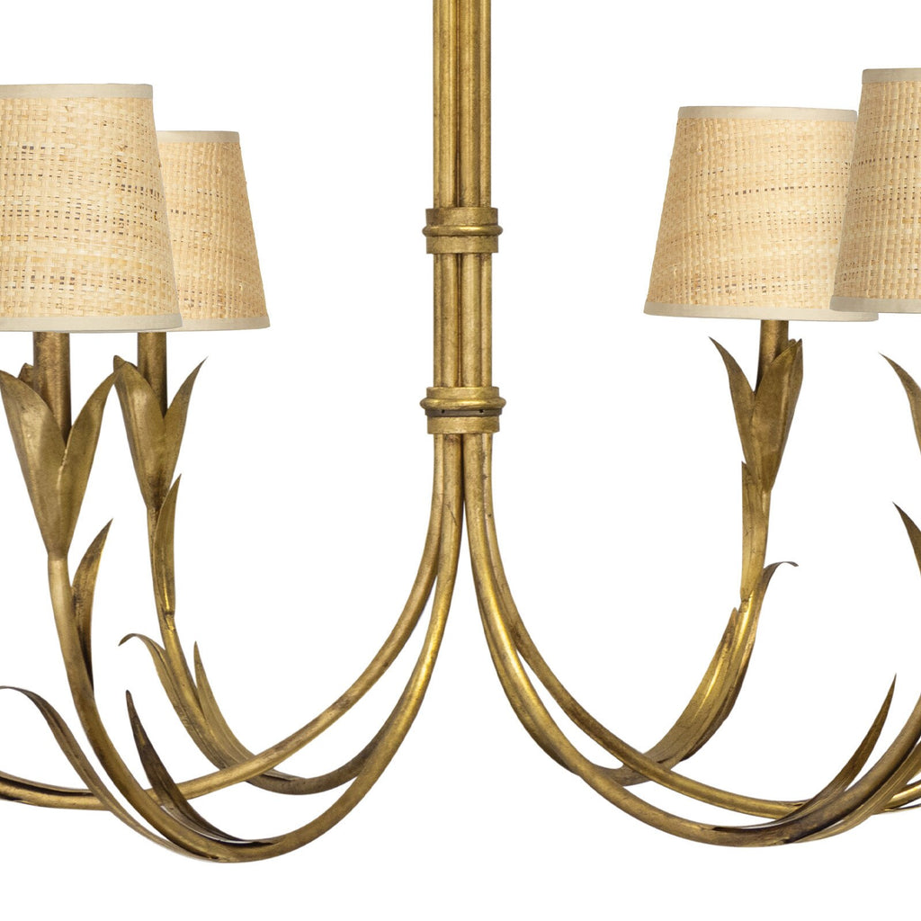 River Reed Natural Rattan Chandelier