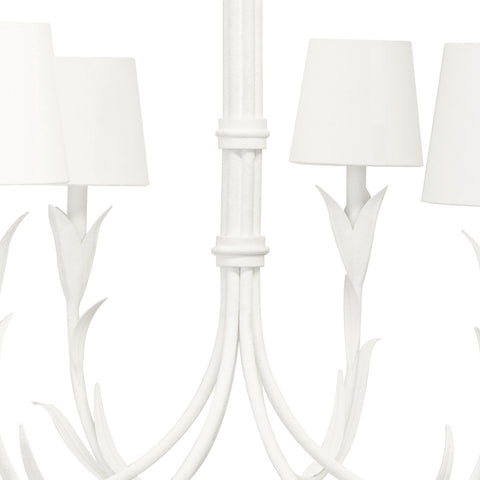 River Reed Chandelier, White