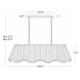 Margo Five Light Linear Chandelier