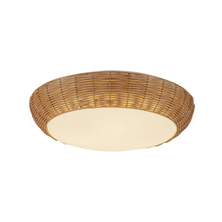 Alora Canada - FM511217RA - Three Light Flush Mount - Merida - Rattan