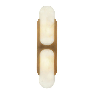 Alora Canada - WV357217VBAR - Two Light Wall Vanity - Odin - Vintage Brass/Alabaster