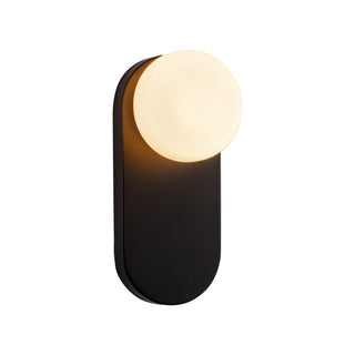 Alora Canada - WV425112MBOP - One Light Vanity - Ariel - Matte Black/Opal Glass