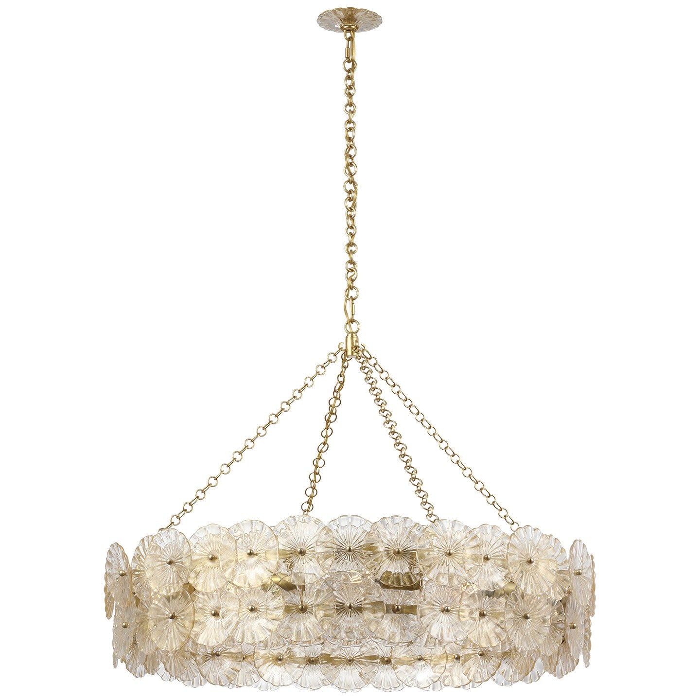 Visual Comfort Signature Canada - JN 5037HAB-GF - LED Chandelier - Gianna - Hand-Rubbed Antique Brass
