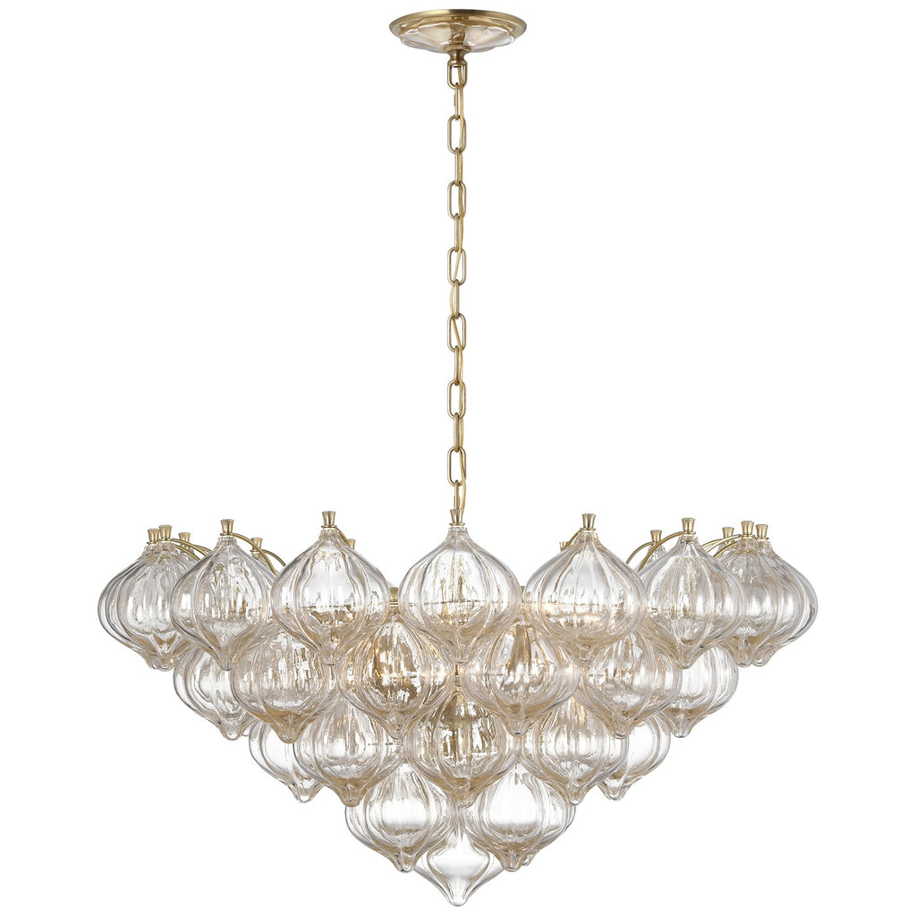 Visual Comfort Signature Canada - JN 5145HAB-GF - LED Chandelier - Caselli - Hand-Rubbed Antique Brass