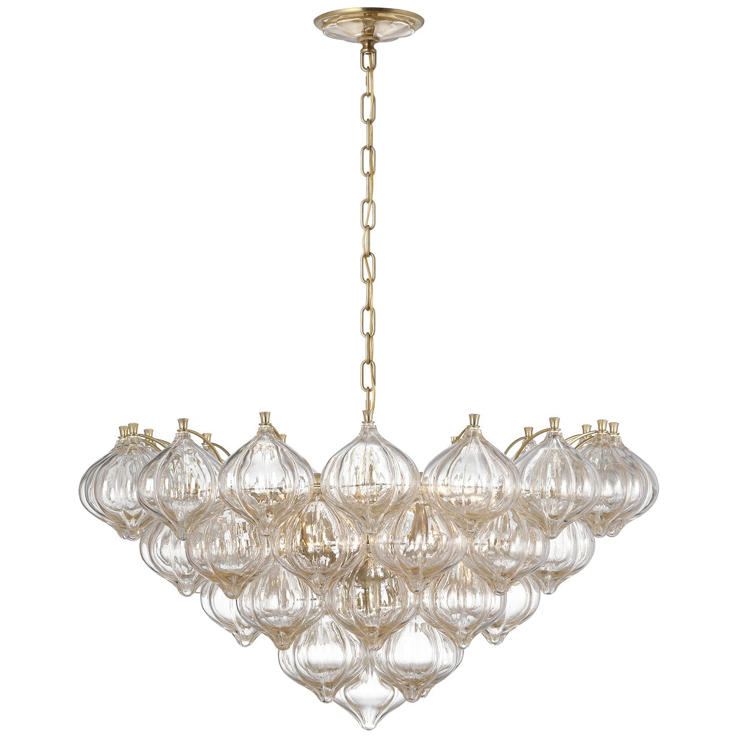 Visual Comfort Signature Canada - JN 5145HAB-GF - LED Chandelier - Caselli - Hand-Rubbed Antique Brass