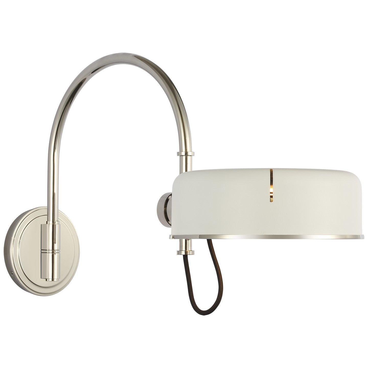 Visual Comfort Signature Canada - TOB 2132PN-WHT - LED Wall Sconce - Oso - Polished Nickel