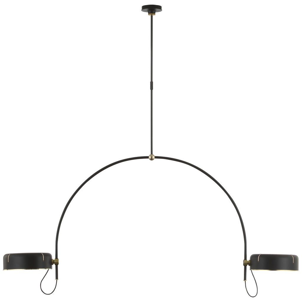 Visual Comfort Signature Canada - TOB 5132MI/HAB-MI - LED Pendant - Oso - Modern Iron and Hand-Rubbed Antique Brass