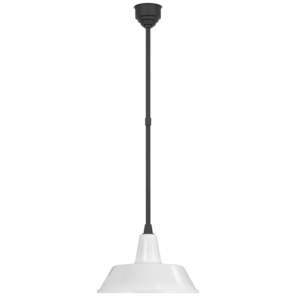 Visual Comfort Signature Canada - TOB 5803MBK-WHT - LED Pendant - Academy Barn Light - Matte Black