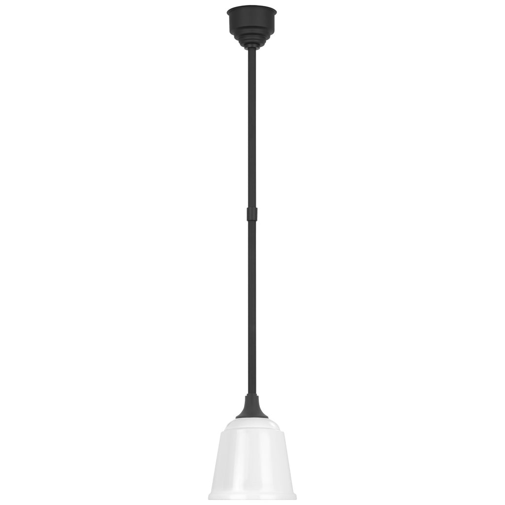 Visual Comfort Signature Canada - TOB 5810MBK-WHT - LED Pendant - Academy Barn Light - Matte Black