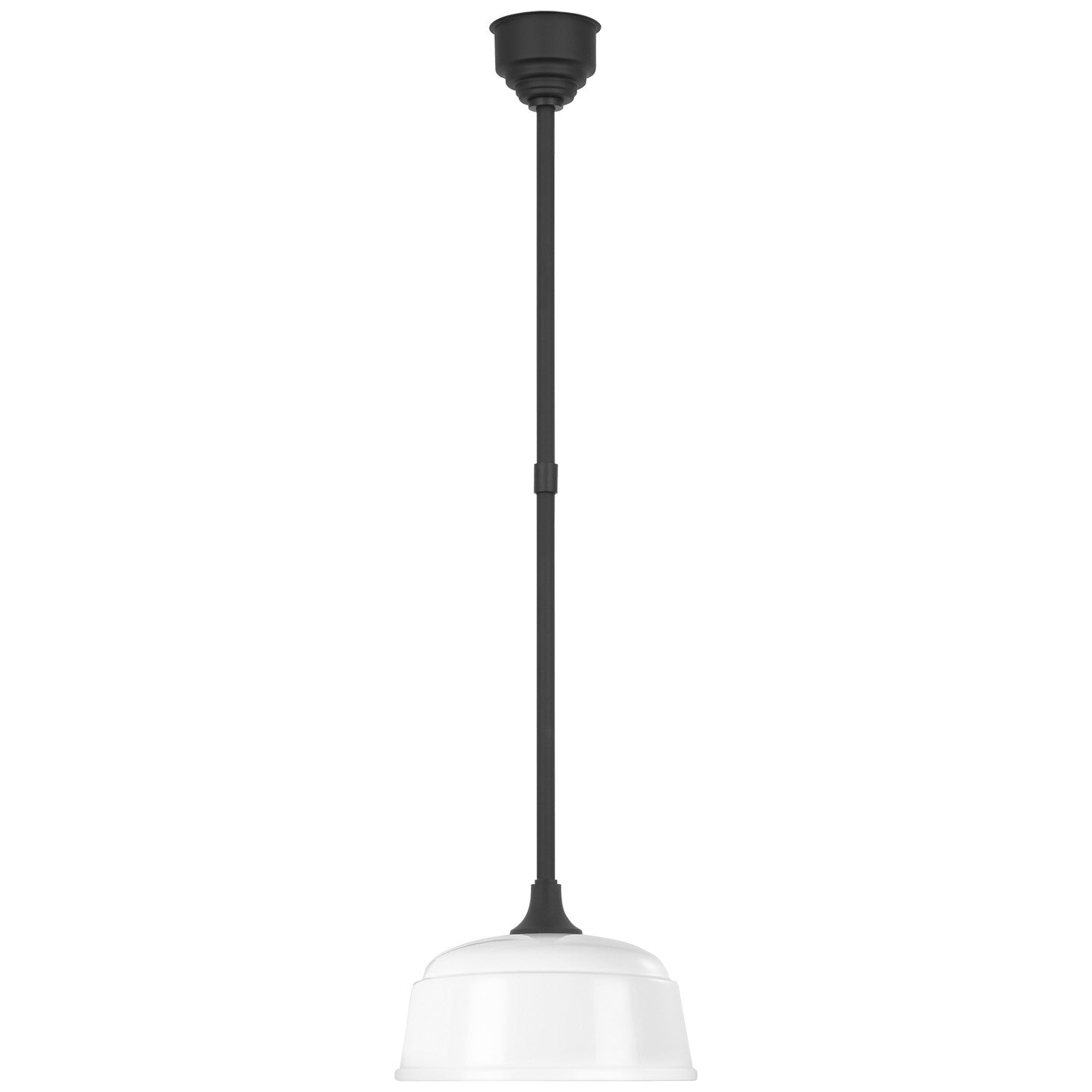 Visual Comfort Signature Canada - TOB 5811MBK-WHT - LED Pendant - Academy Barn Light - Matte Black