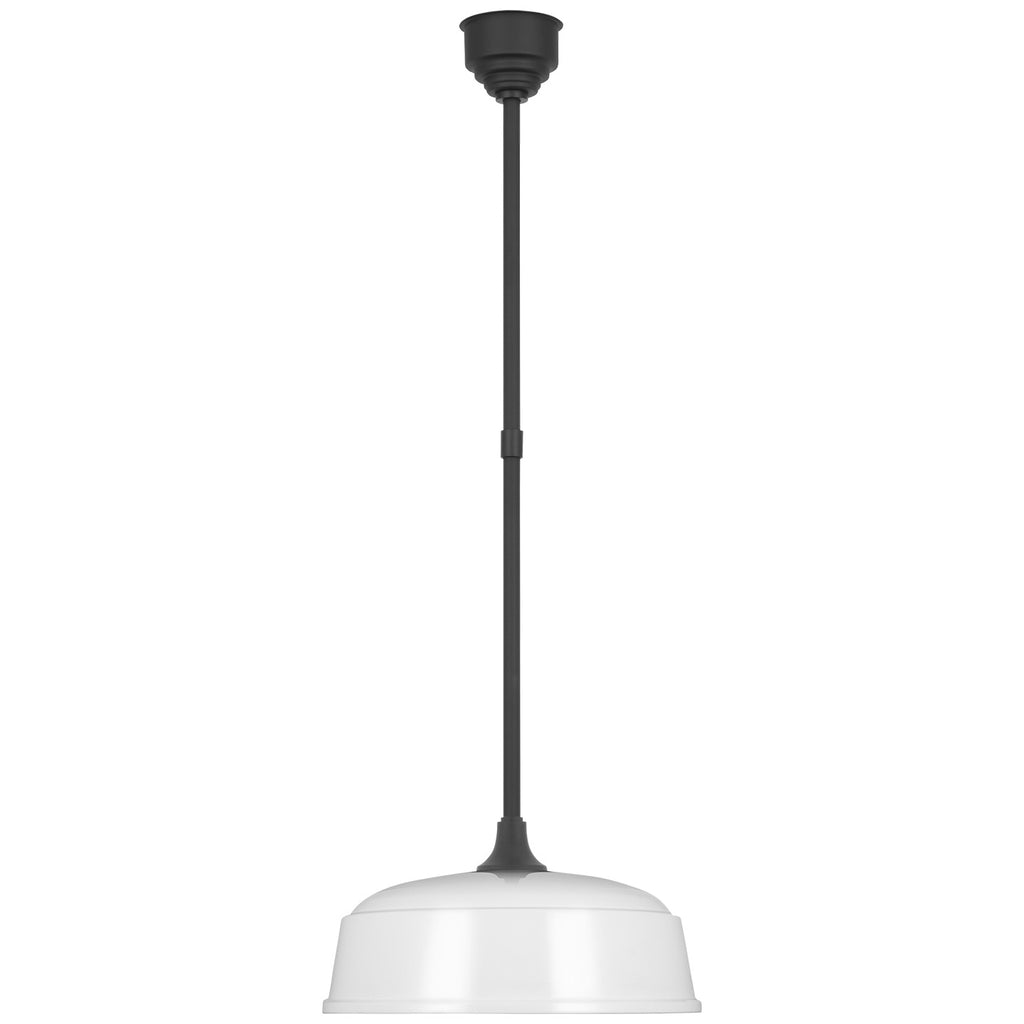Visual Comfort Signature Canada - TOB 5812MBK-WHT - LED Pendant - Academy Barn Light - Matte Black