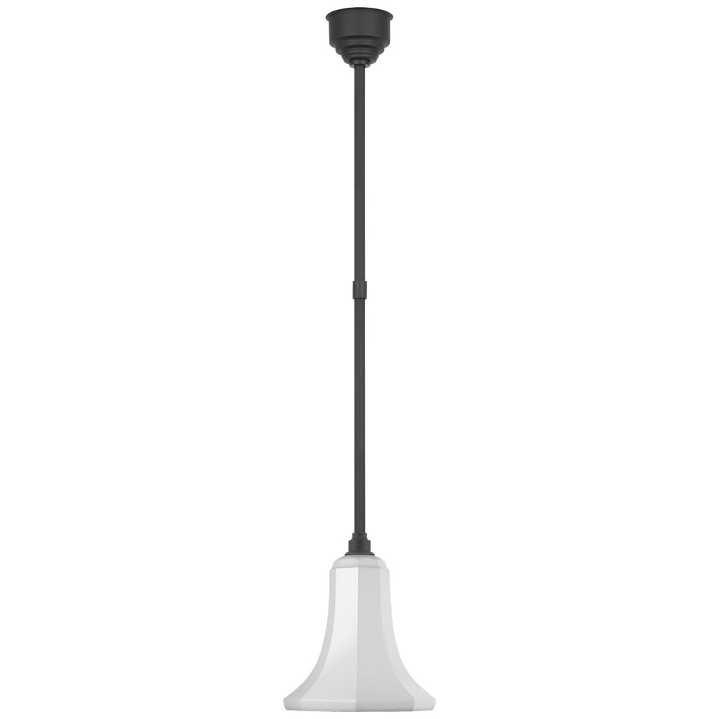 Visual Comfort Signature Canada - TOB 5816MBK-WHT - LED Pendant - Academy Barn Light - Matte Black
