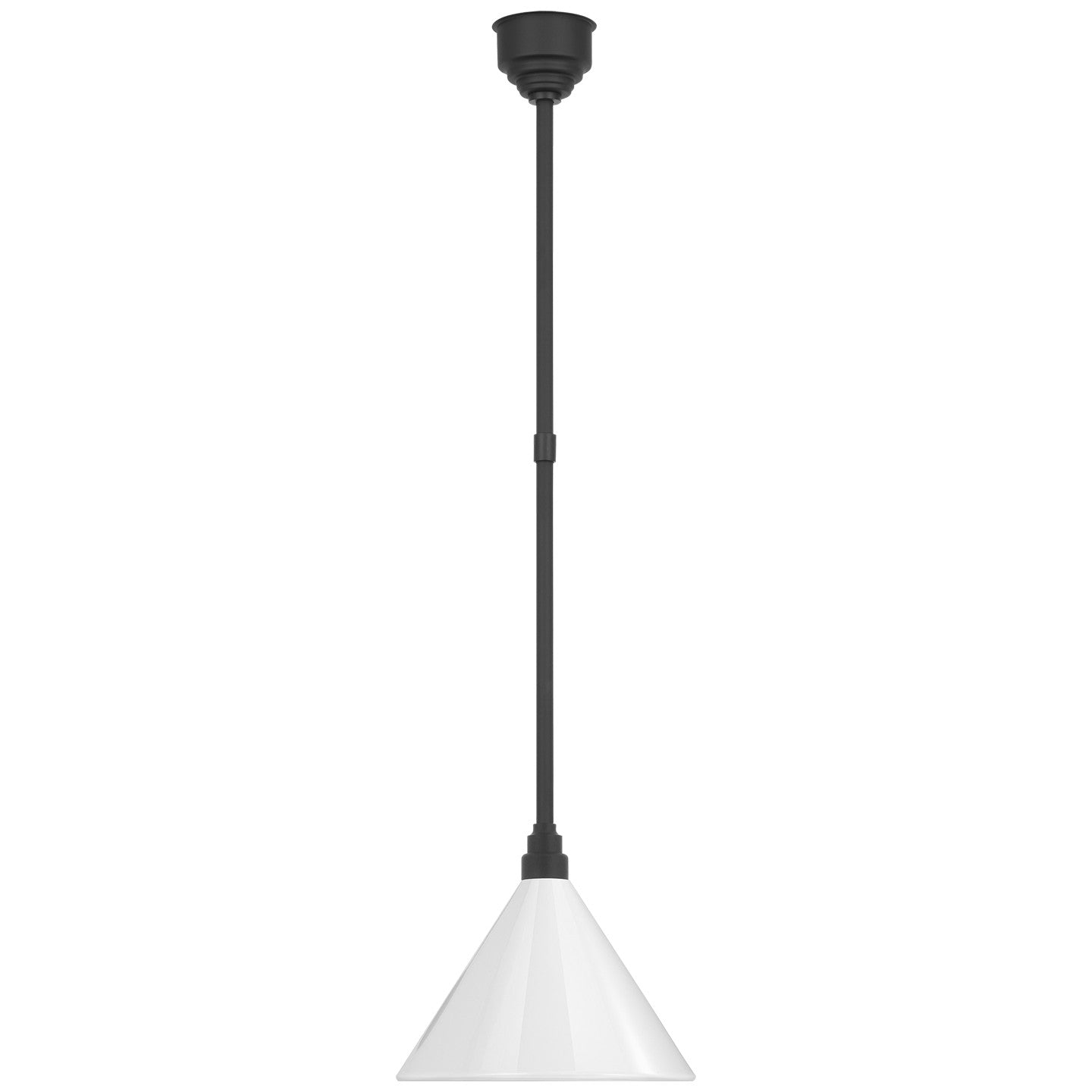 Visual Comfort Signature Canada - TOB 5819MBK-WHT - LED Pendant - Academy Barn Light - Matte Black