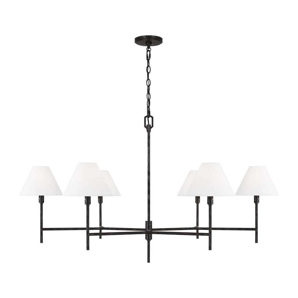 Visual Comfort Studio Canada - CC1786AI - Six Light Chandelier - Ridgewood - Aged Iron
