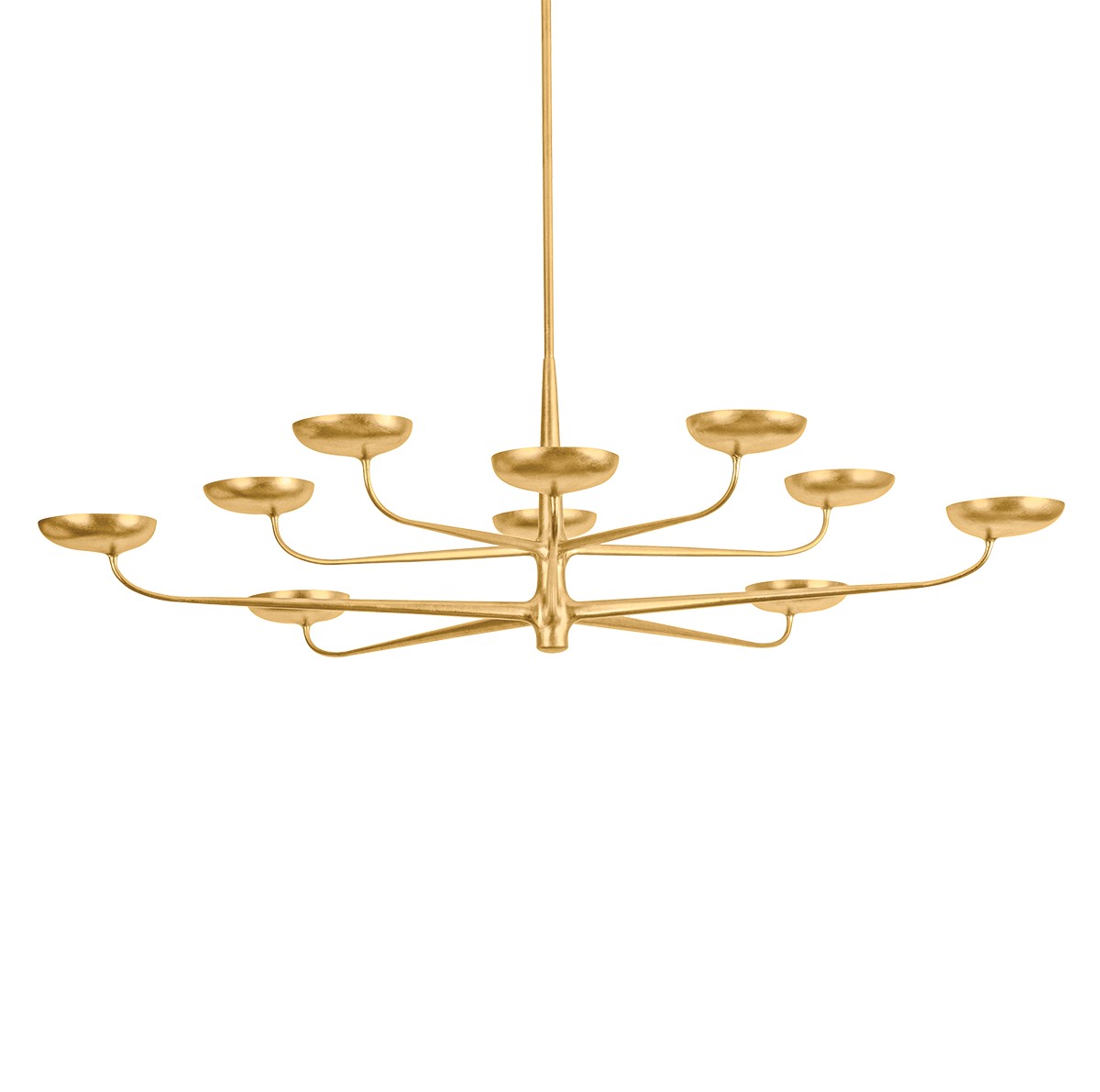 Hudson Valley Canada - 4563-VGL - LED Chandelier - Taormina - Vintage Gold Leaf