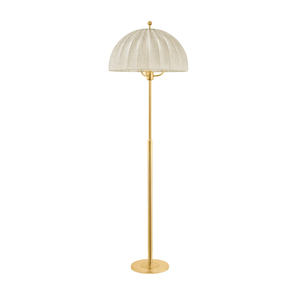 Hudson Valley Canada - CBL5853-AGB - Three Light Floor Lamp - Palmetto - Aged Brass