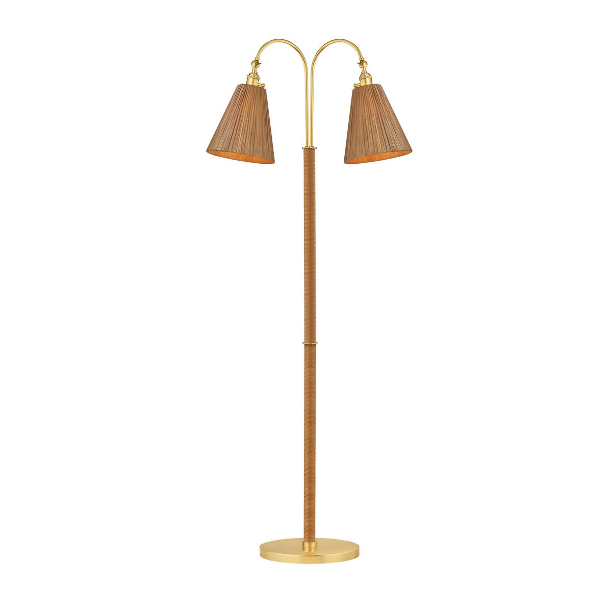 Hudson Valley Canada - L2168-AGB - Two Light Floor Lamp - Ruthin - Aged Brass