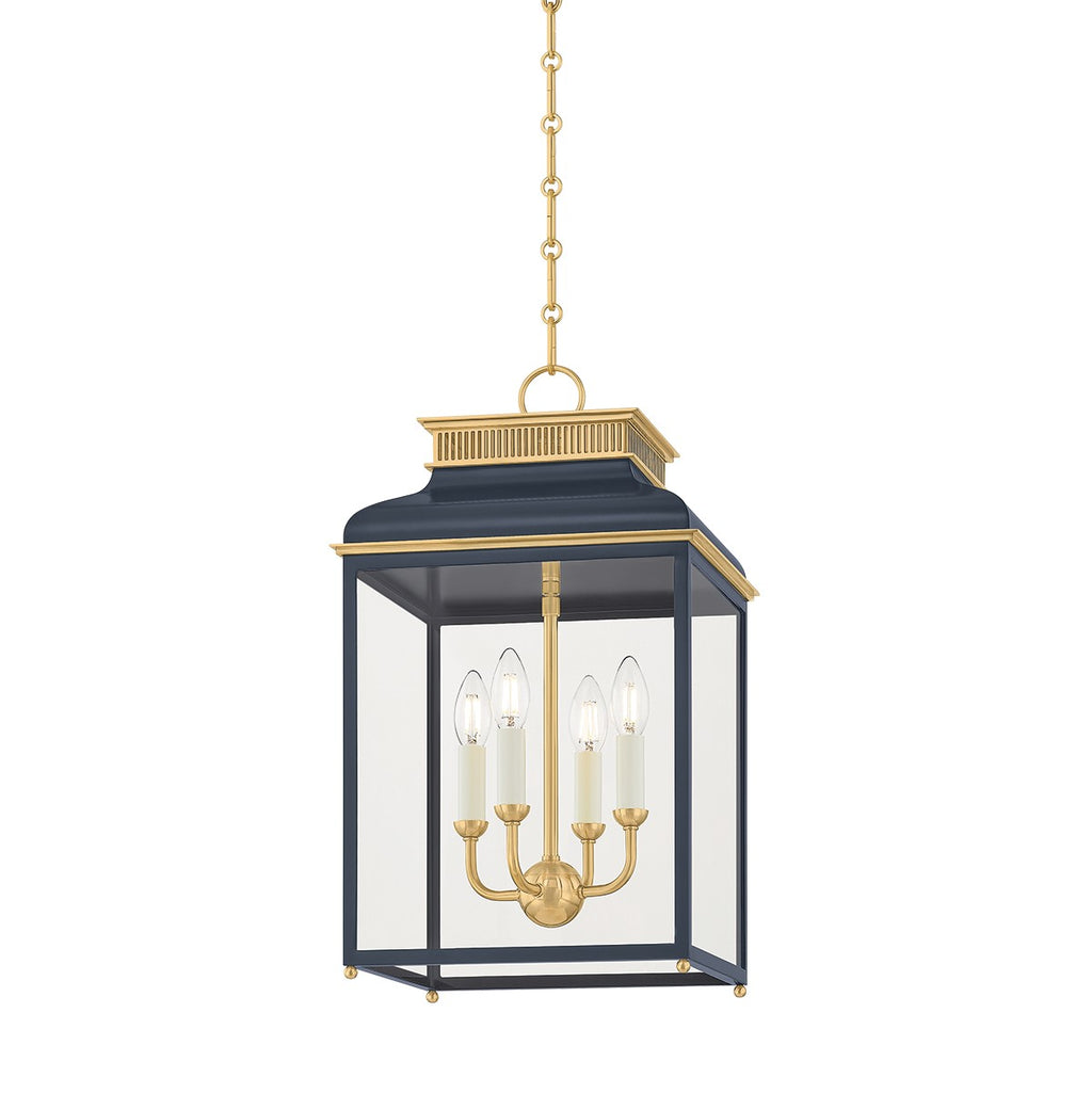 Hudson Valley Canada - MDS2400-AGB/DBL - Four Light Lantern - Houghton - Aged Brass/Distressed Bronze