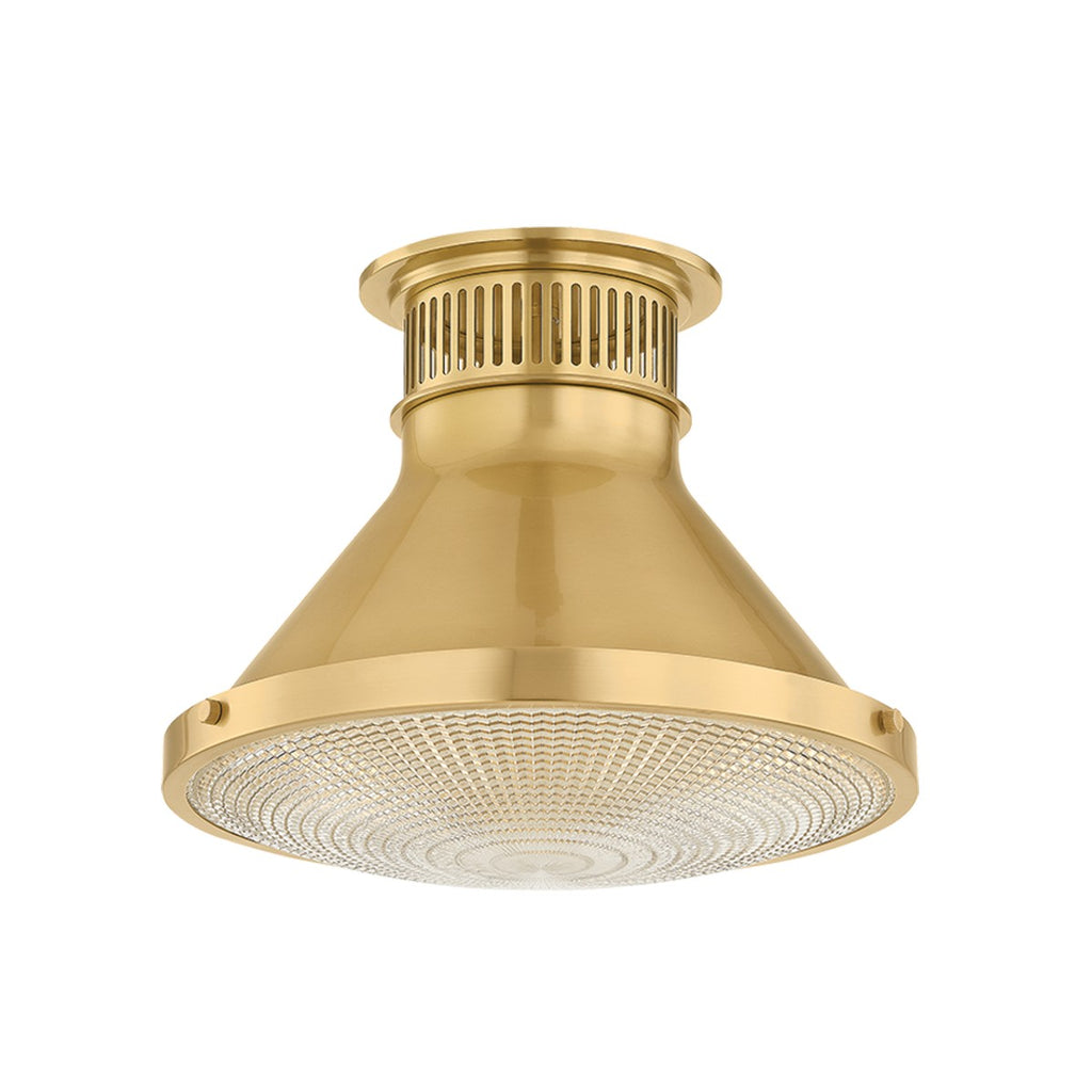 Hudson Valley Canada - MDS2402-AGB - One Light Flush Mount - Highclere - Aged Brass