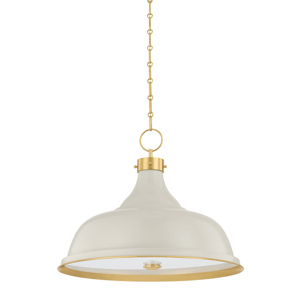 Hudson Valley Canada - MDS300L-AGB/OW - Four Light Pendant - Painted No. 1 - Aged Brass/Off-White