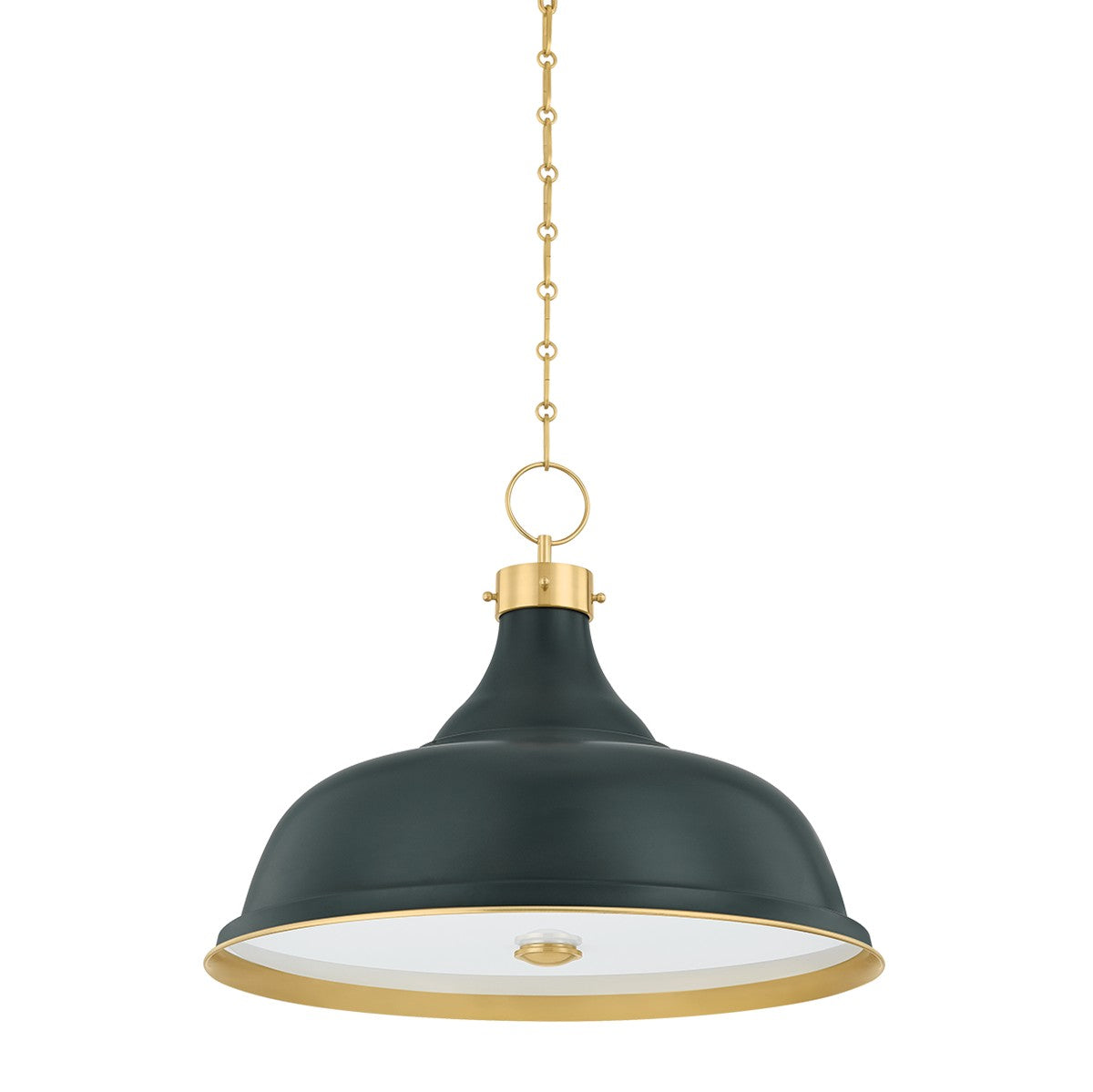 Hudson Valley Canada - MDS300L-AGB/SSG - Four Light Pendant - Painted No. 1 - Aged Brass/Soft Studio Green