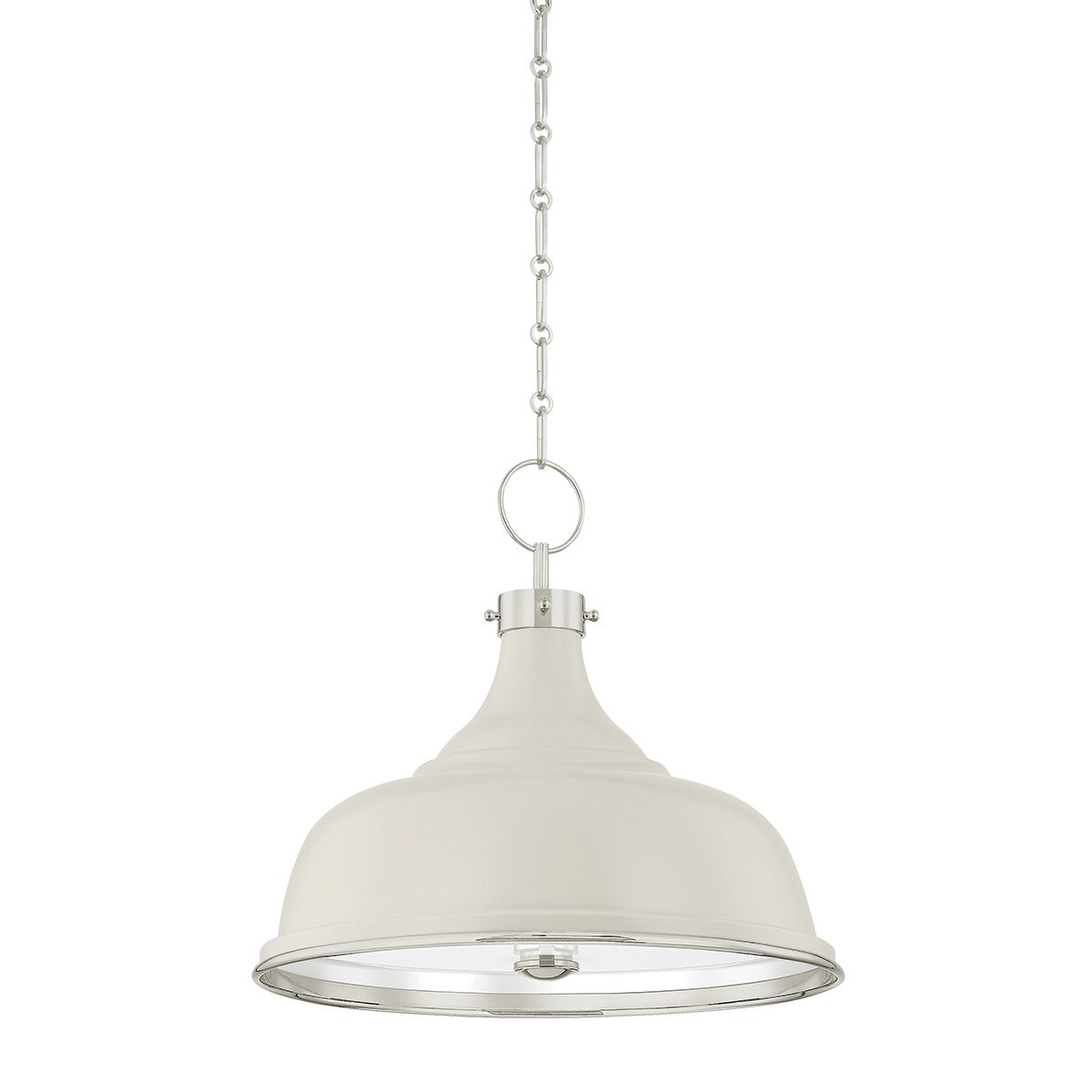 Hudson Valley Canada - MDS300-PN/OW - Three Light Pendant - Painted No. 1 - Polished Nickel/Off-White