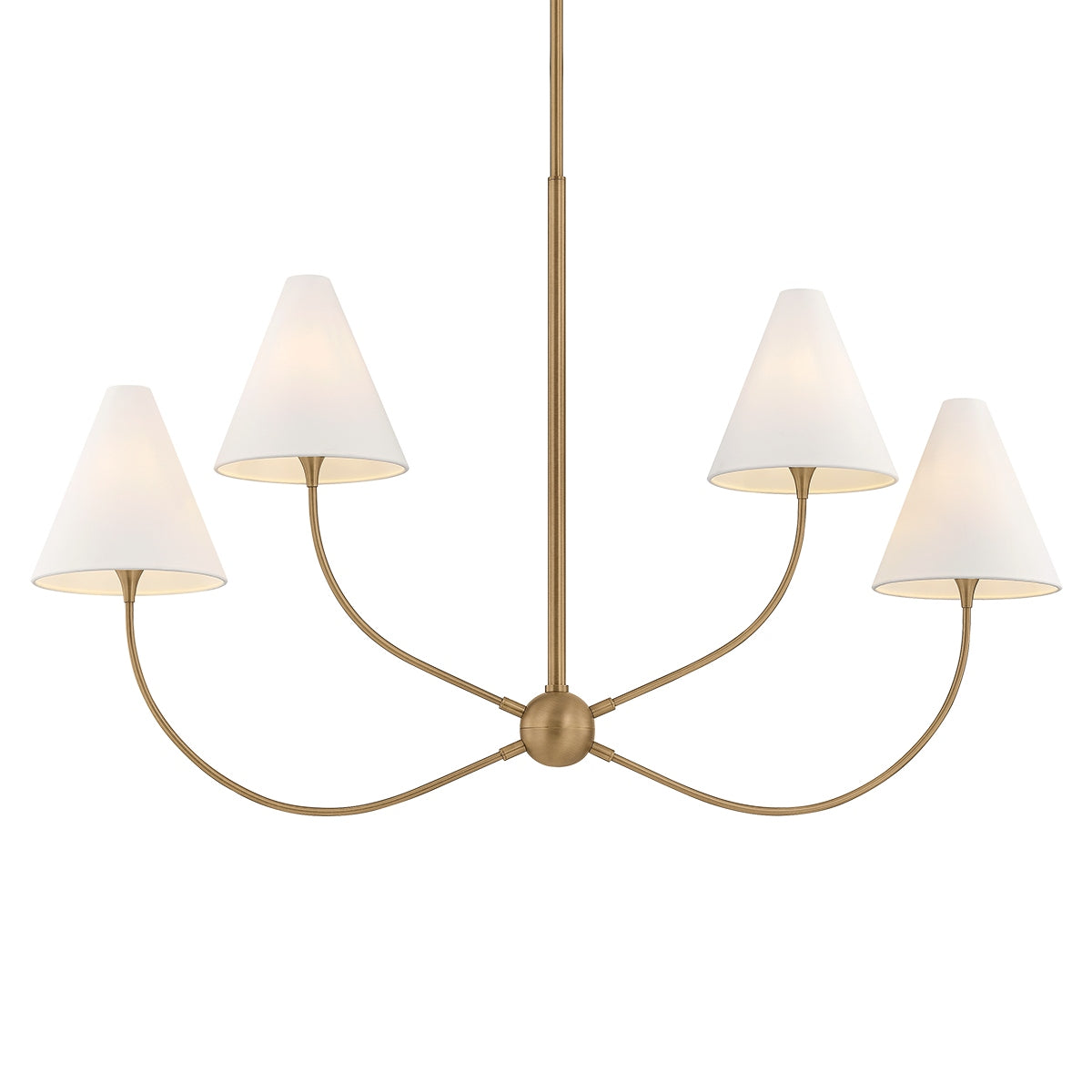 Troy Lighting Canada - F1948-PBR - Four Light Linear Pendant - Evermore - Patina Brass