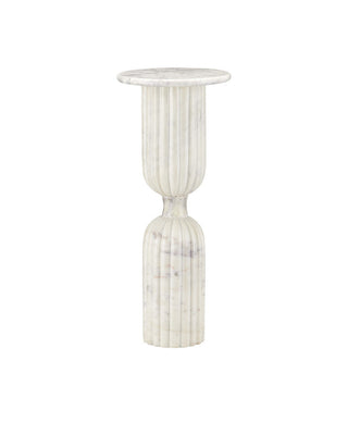 Passementerie White Marble Drinks Table