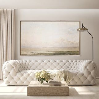 Dusty Blush Beach Framed Canvas