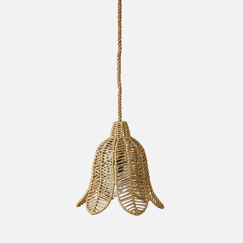 Tulip Wicker Pendant, Natural