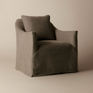Prairie Slipcovered Swivel Chair
