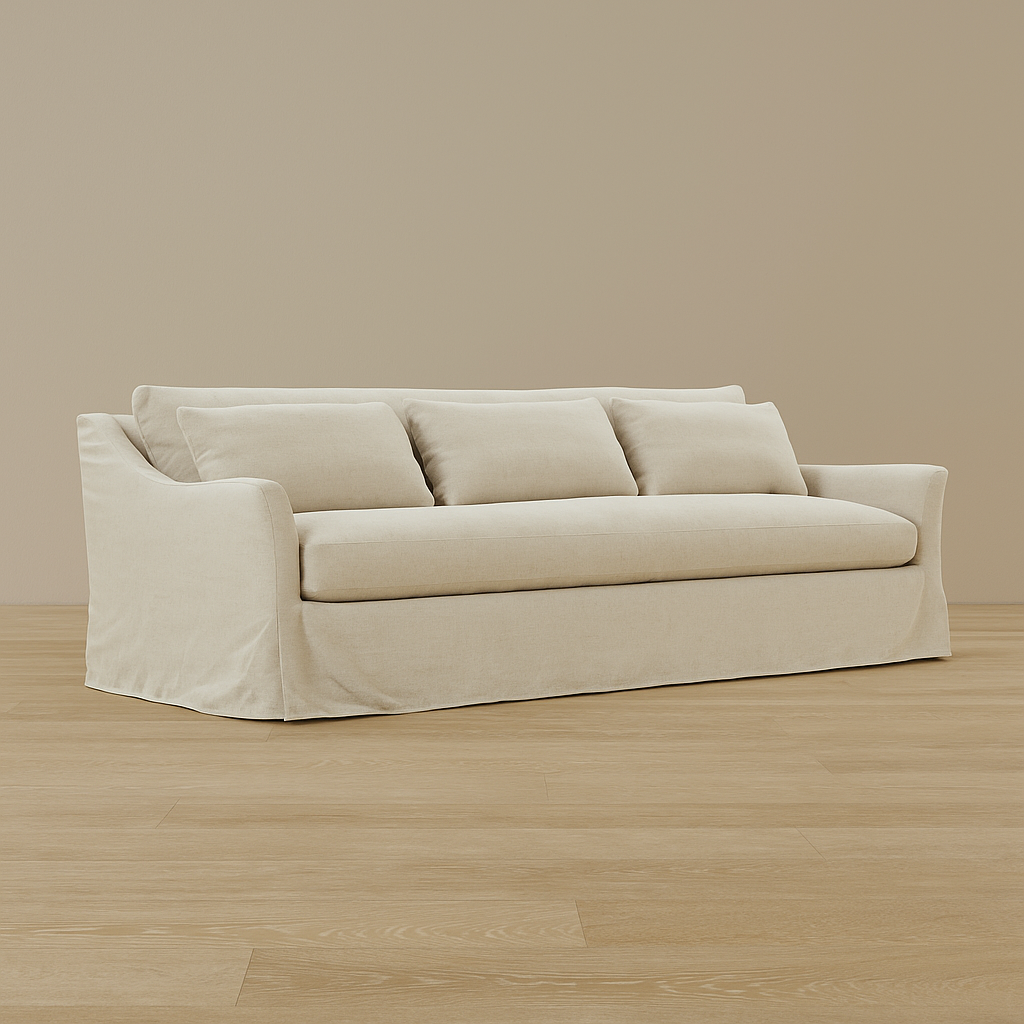 Moreau Natural Slipcovered Sofa
