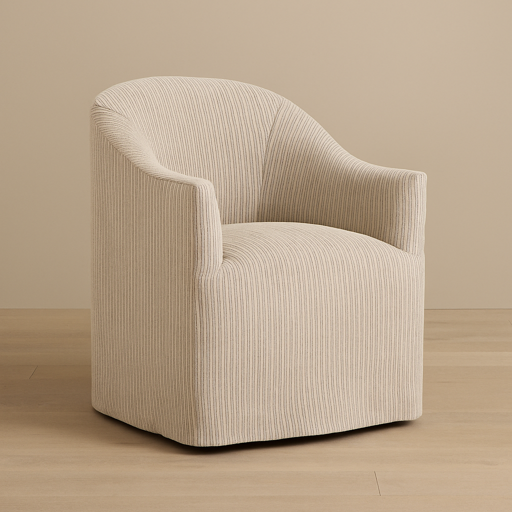 Cove Slipcover Dining Chair With Casters