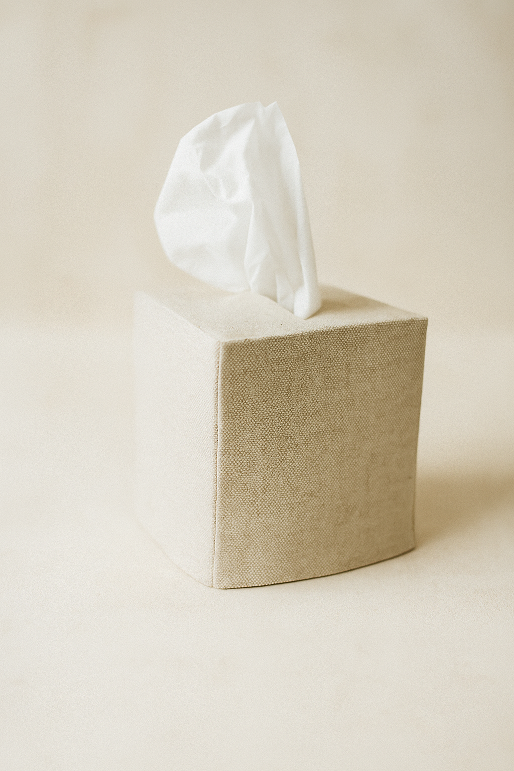 Savannah Oatmeal Linen Tissue Covers