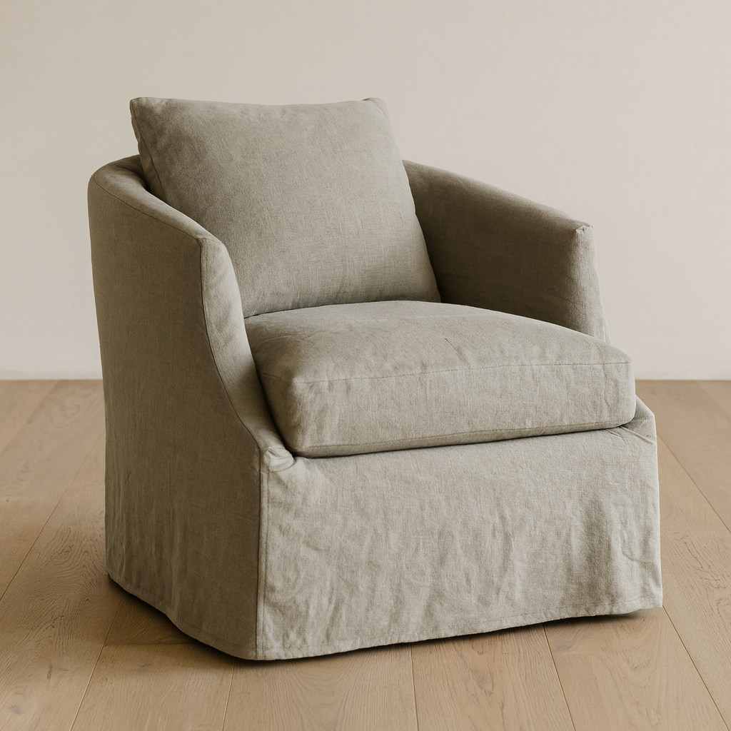 Farah Slipcovered Swivel