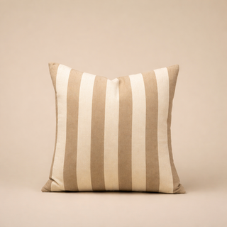 Neutral Wide Woven Stripe Pillow