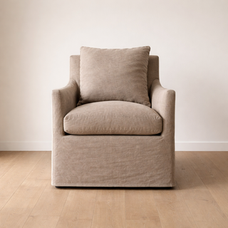 Ingrid Slipcovered Swivel Chair