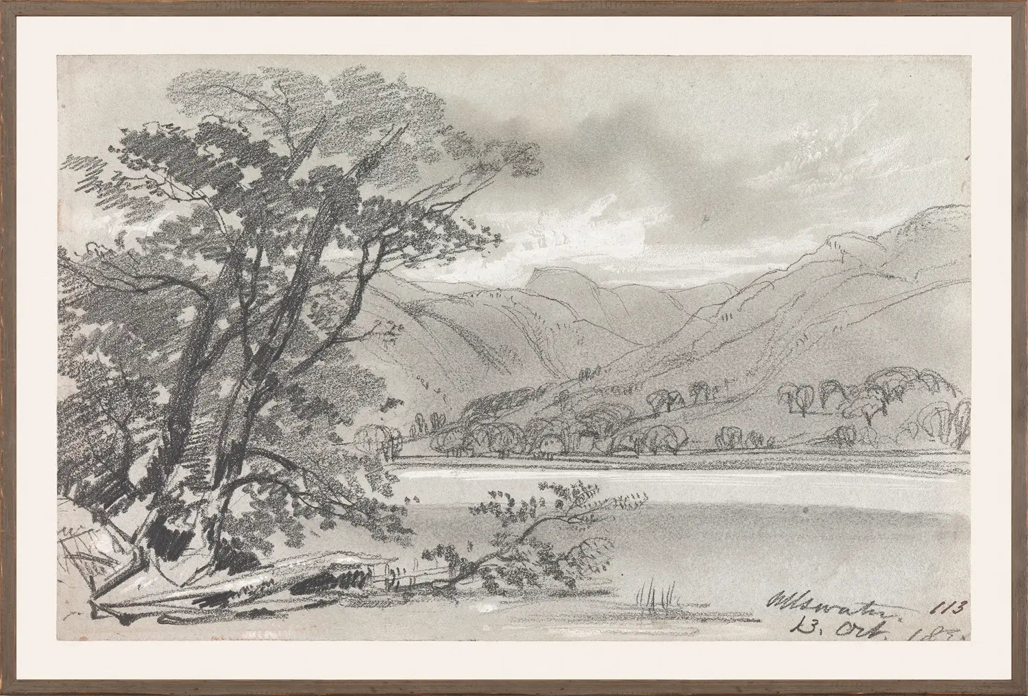 Edward Lear – Folio Graphite Landscape I C. 1836