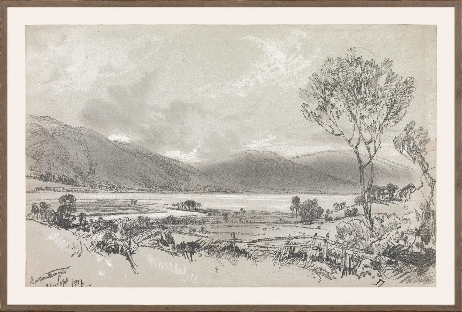 Edward Lear – Folio Graphite Landscape II C. 1836
