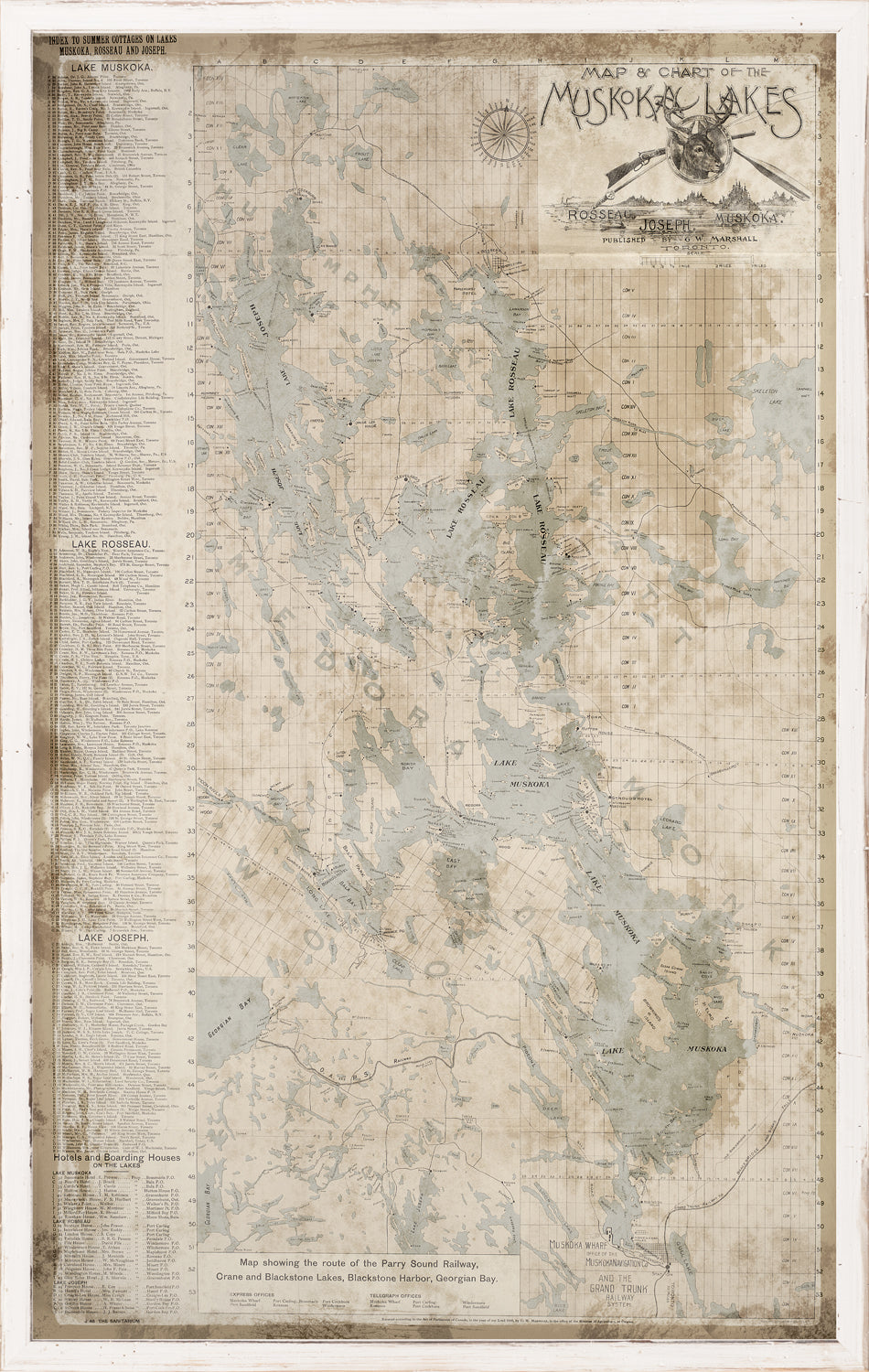 Northern Collection – Muskoka Lakes Map C. 1899