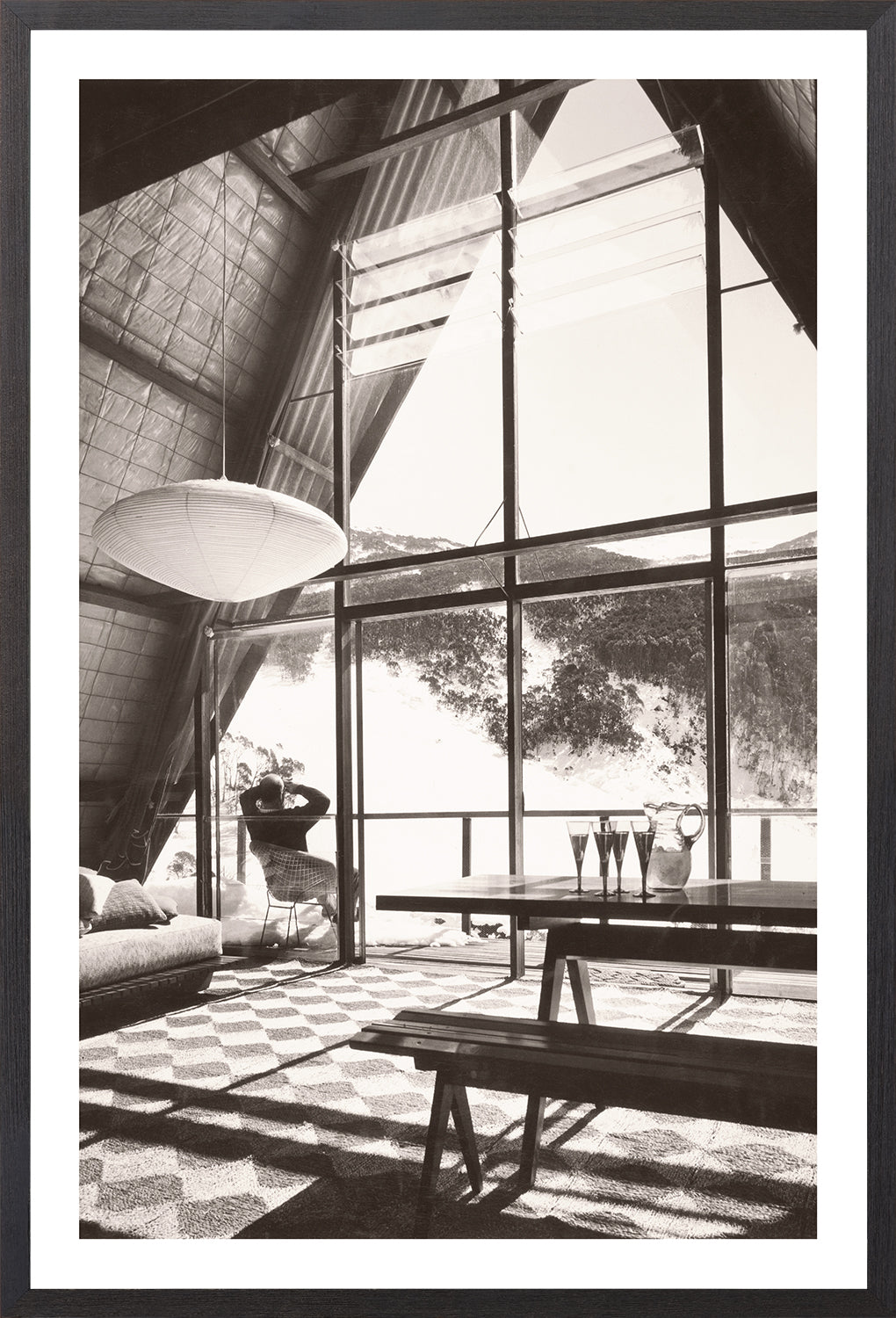 Ski Lodge Interior C. 1966