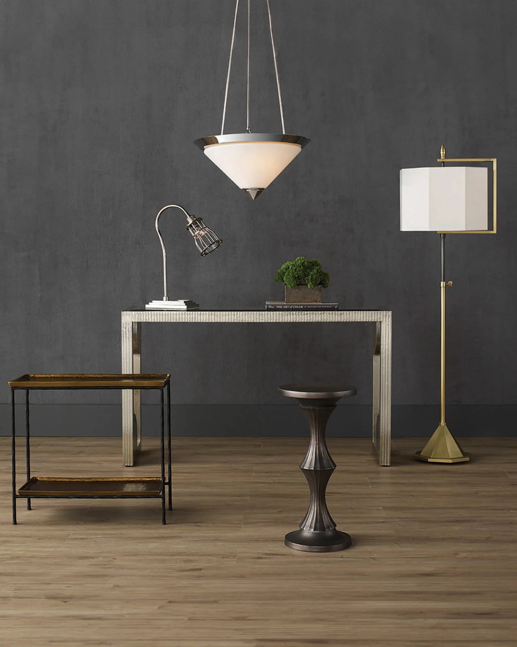 Moyles Brass Side Table