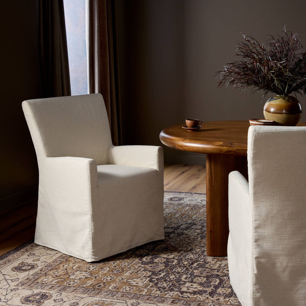 Orchid Arm Slipcover Dining Chair
